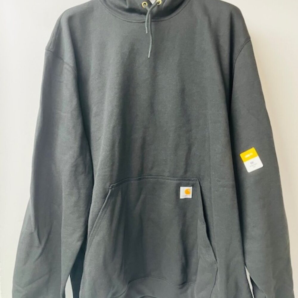 Carhartt Loose Fit Midweight Logo Sleeve Graphic Hoodie in Black, Size 4XL TALL